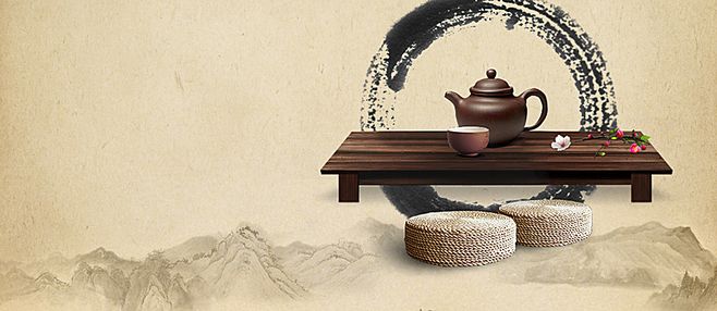 茶韻禪心 中國風茶館海報設計